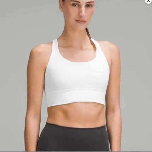 NWOT Lululemon Strappy Back Sports Bra, White, Size 10 - Picture 2 of 5